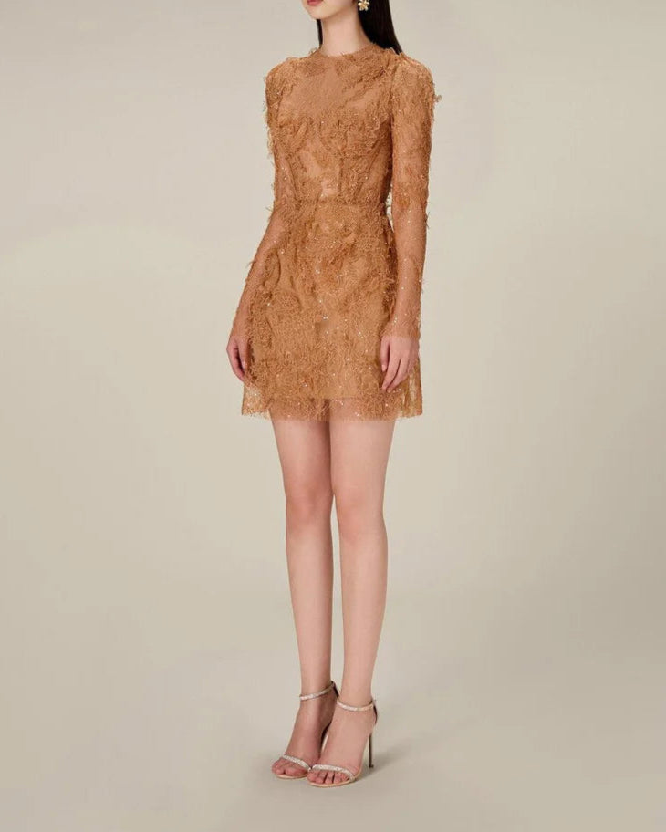 Geplooide top met uitlopende mouwen en maxi-rok set met tailleband – Rosiny 