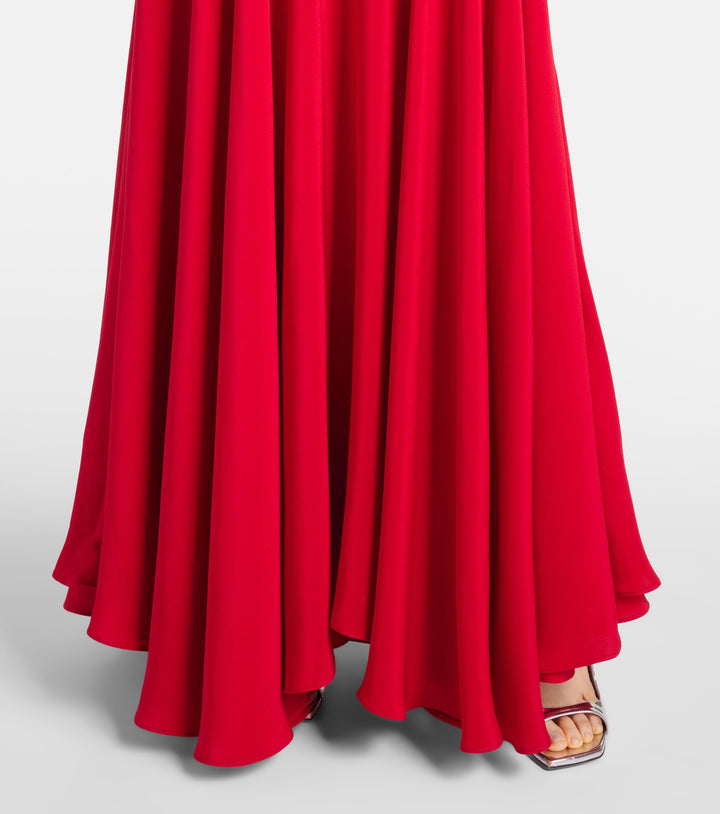 puff-sleeve gown with bow-tie shoulders – JILEEN