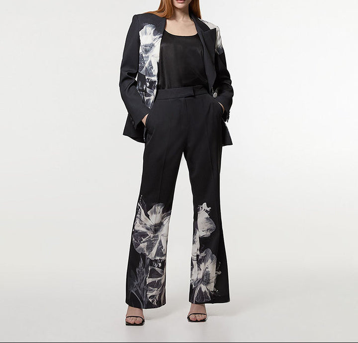 floral print tailored suit set – SHADOW BLOOM