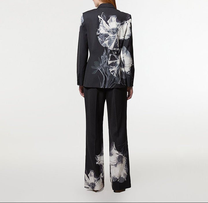 floral print tailored suit set – SHADOW BLOOM