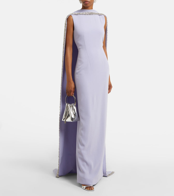 فستان عمودي بأكمام كاب مزخرف – لافينيا