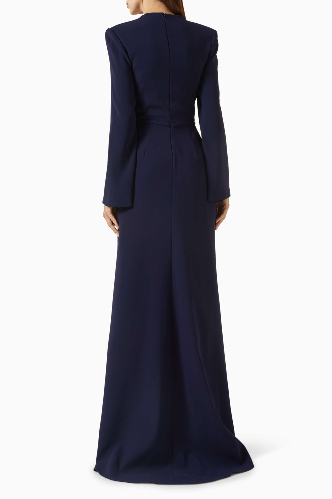 فستان منظم بفتحة مزينة بالترتر – منتصف الليل