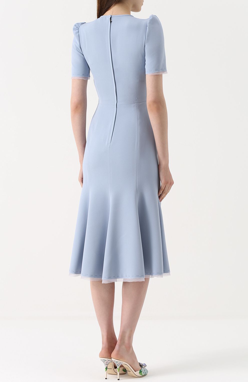 bow-tie midi dress with pearl buttons – ELIIRA