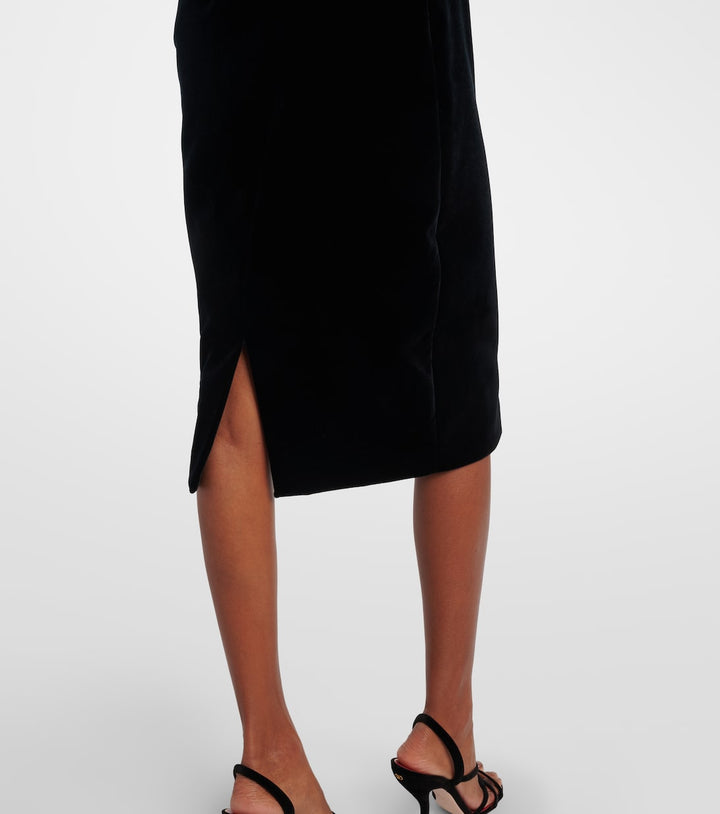 Sheer yoke long sleeve midi dress – SALEM