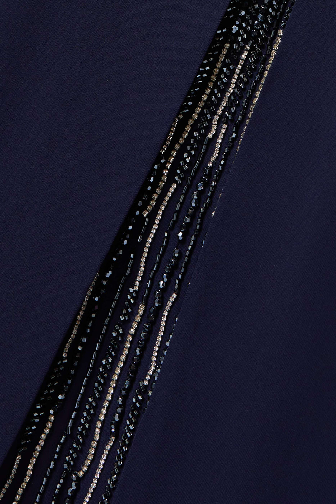 فستان منظم بفتحة مزينة بالترتر – منتصف الليل