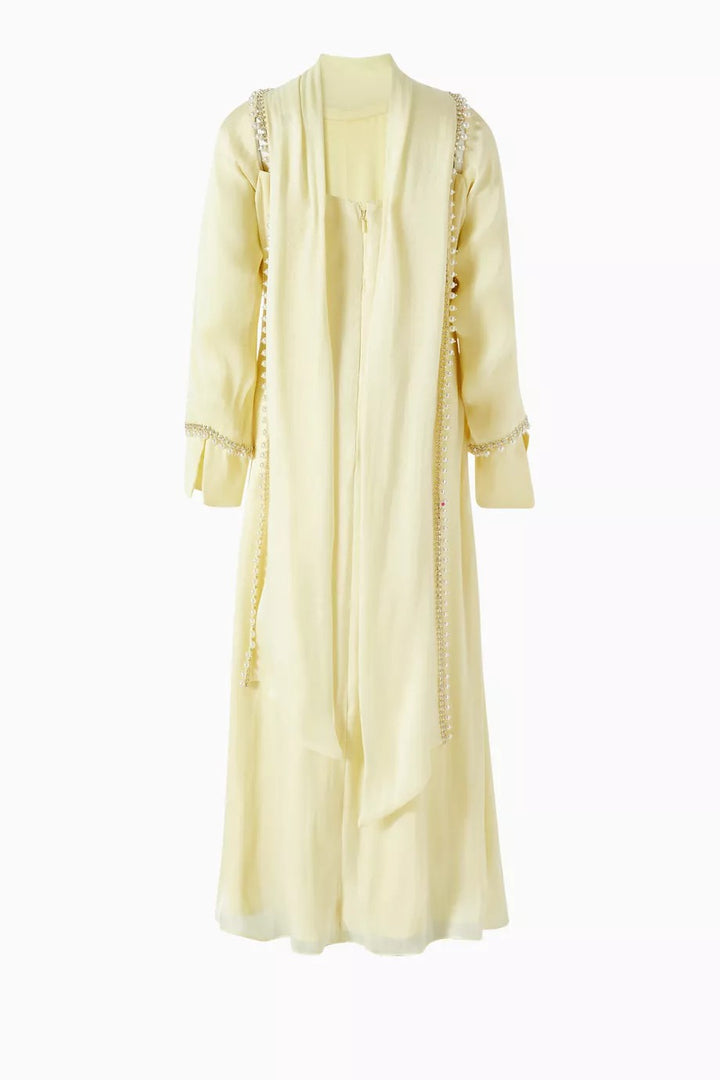 Beaded Trim Chiffon Layered Dress – NOR