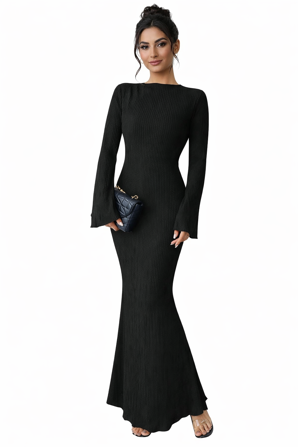فستان ماكسي أنيق بأكمام طويلة – ليريا