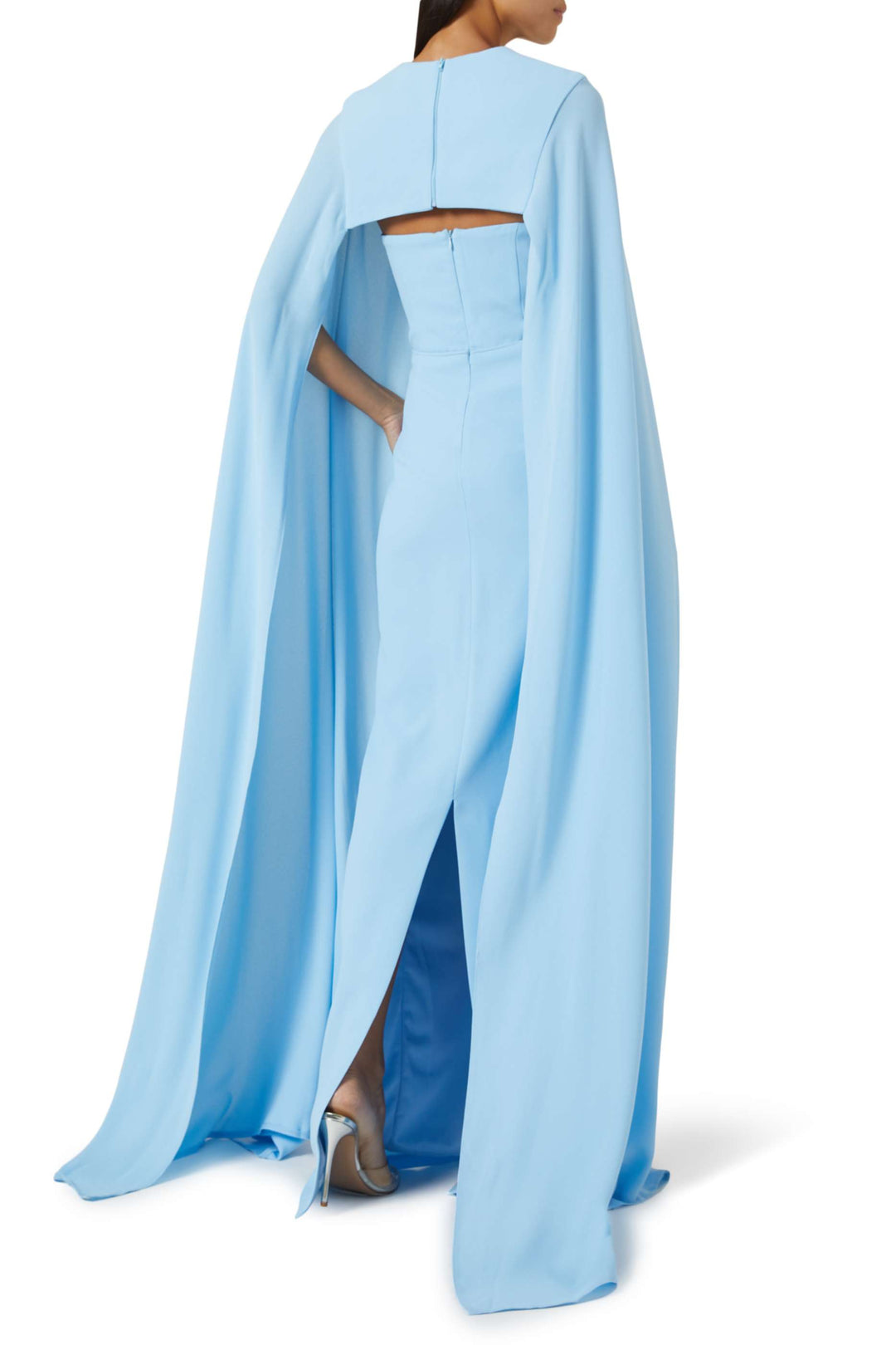 فستان مزين بعباءة وصدرية مطوية – أورورا