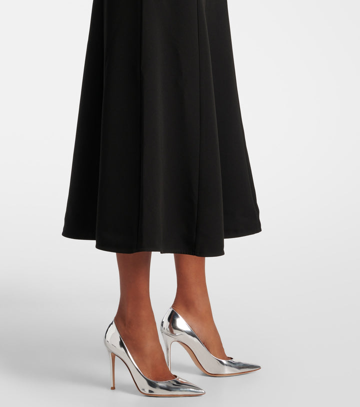 tailored midi dress with contrast lapel – MONIQUE