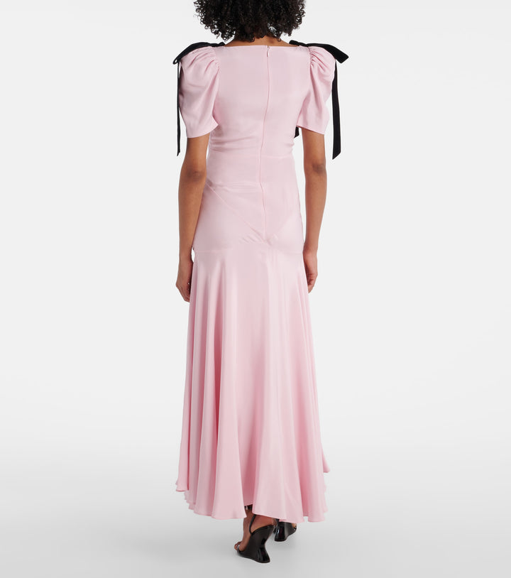puff-sleeve gown with bow-tie shoulders – JILEEN