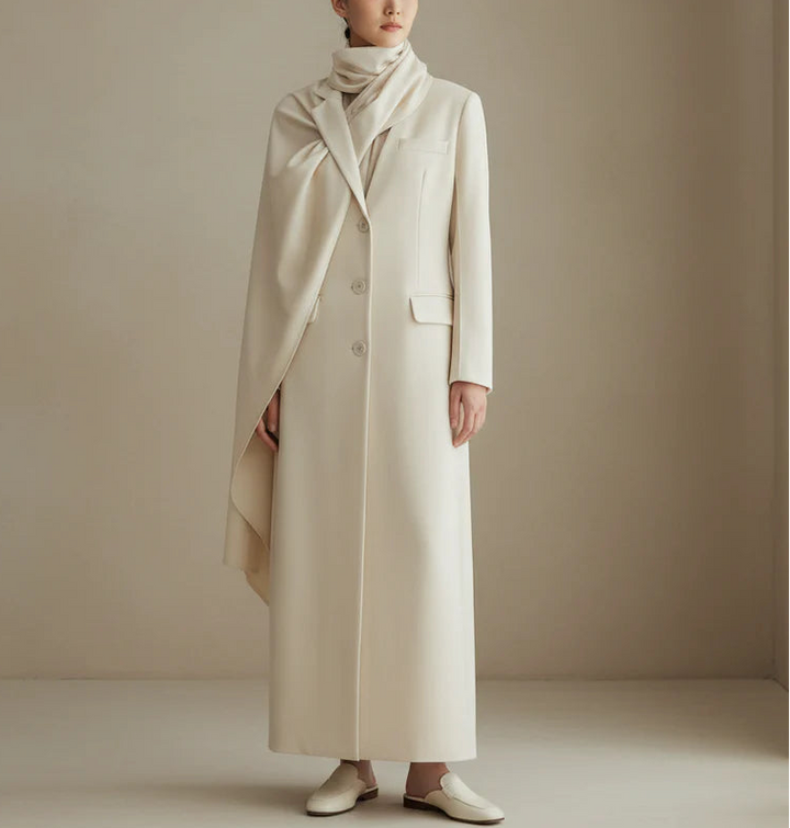 جاكيت بليزر مصمم خصيصًا بكتفين مكشوفتين - عاجي