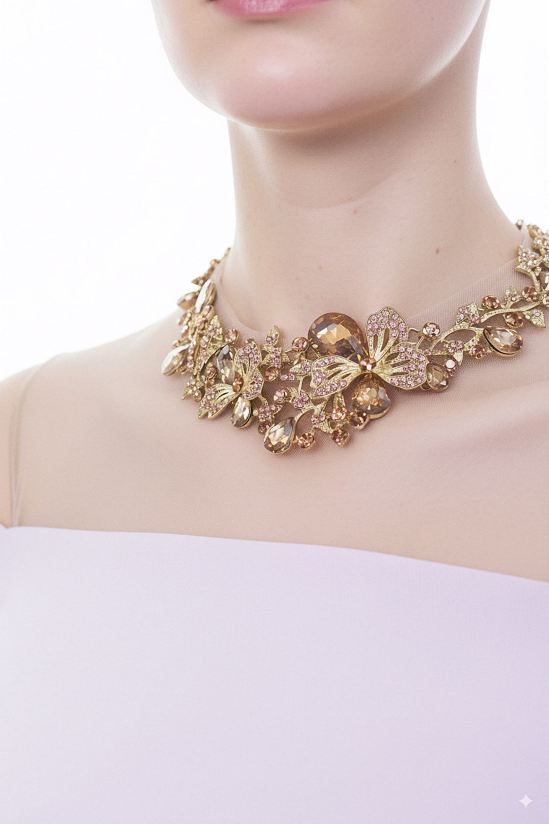 off-shoulder lilac gown with fitted bodice – AMILYA