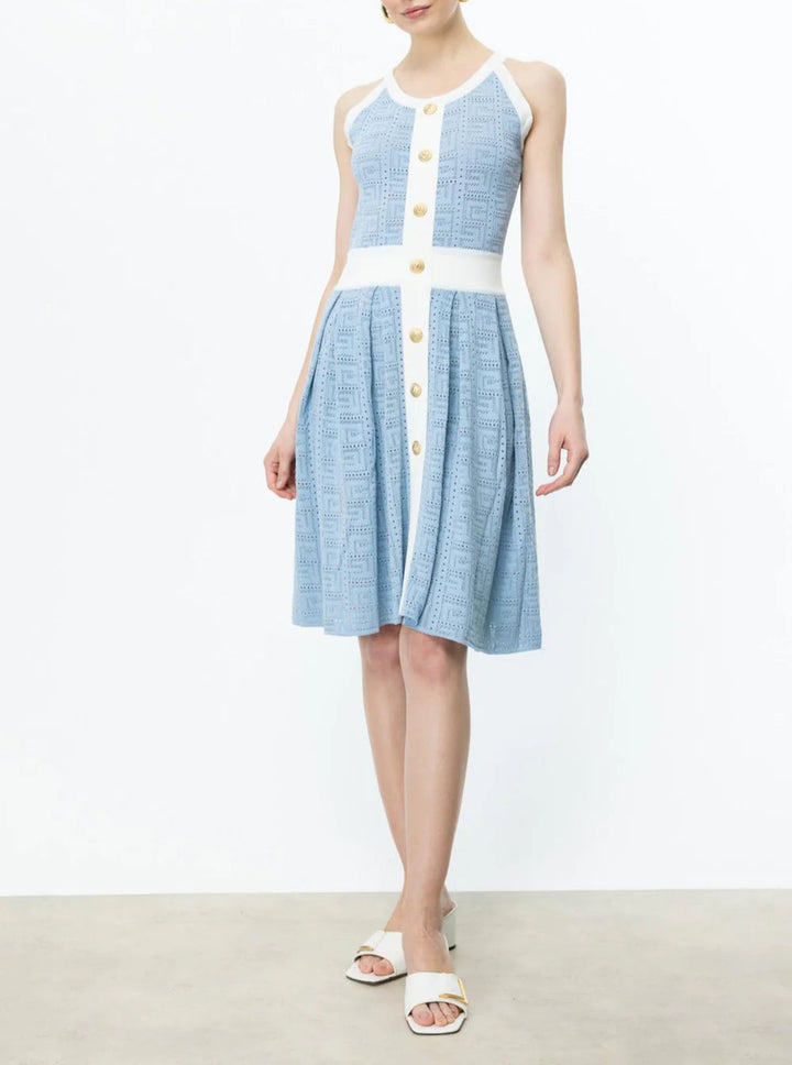 Geplooide top met uitlopende mouwen en maxi-rok set met tailleband – Rosiny 