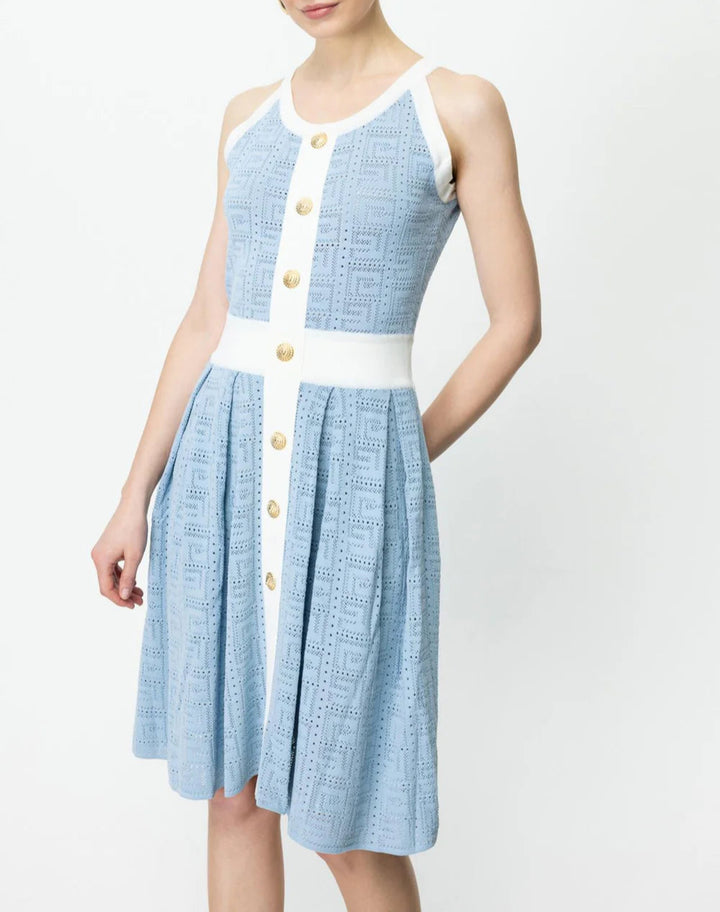 Geplooide top met uitlopende mouwen en maxi-rok set met tailleband – Rosiny 