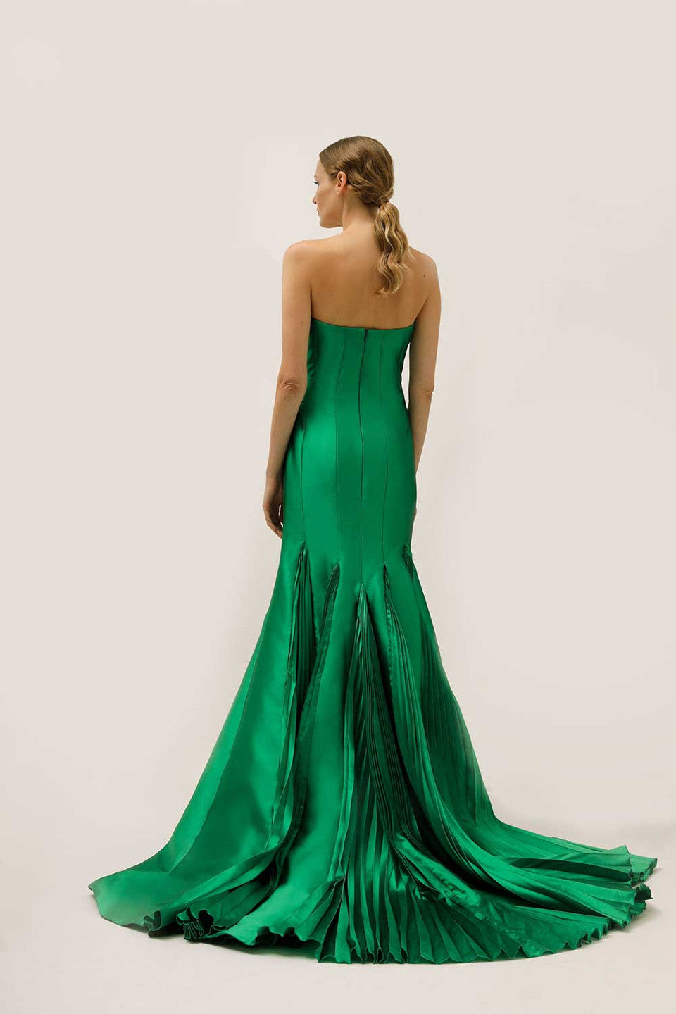 strapless mermaid satin gown – VERDANT