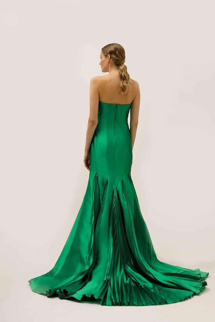 strapless mermaid satin gown – VERDANT