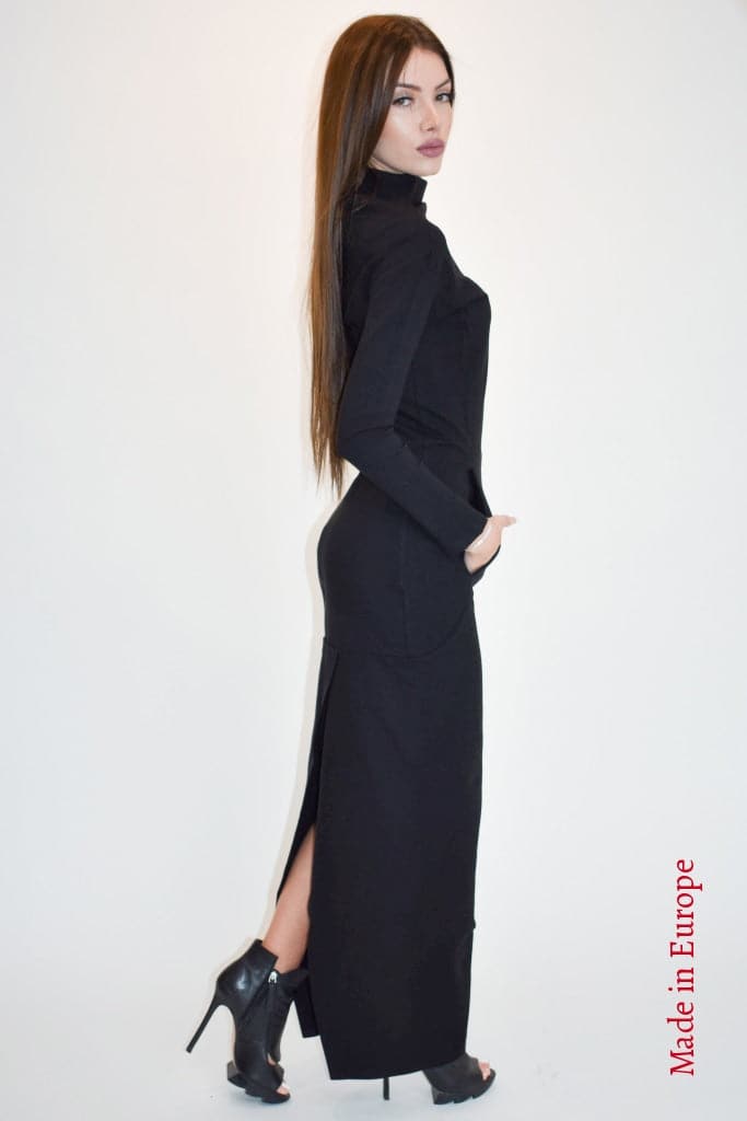 Asymmetrical Maxi Dress With Open Back F1916