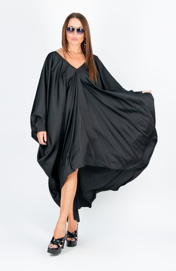 فستان الأسود ماكسي ، فستان سوداء طويل الكافتان